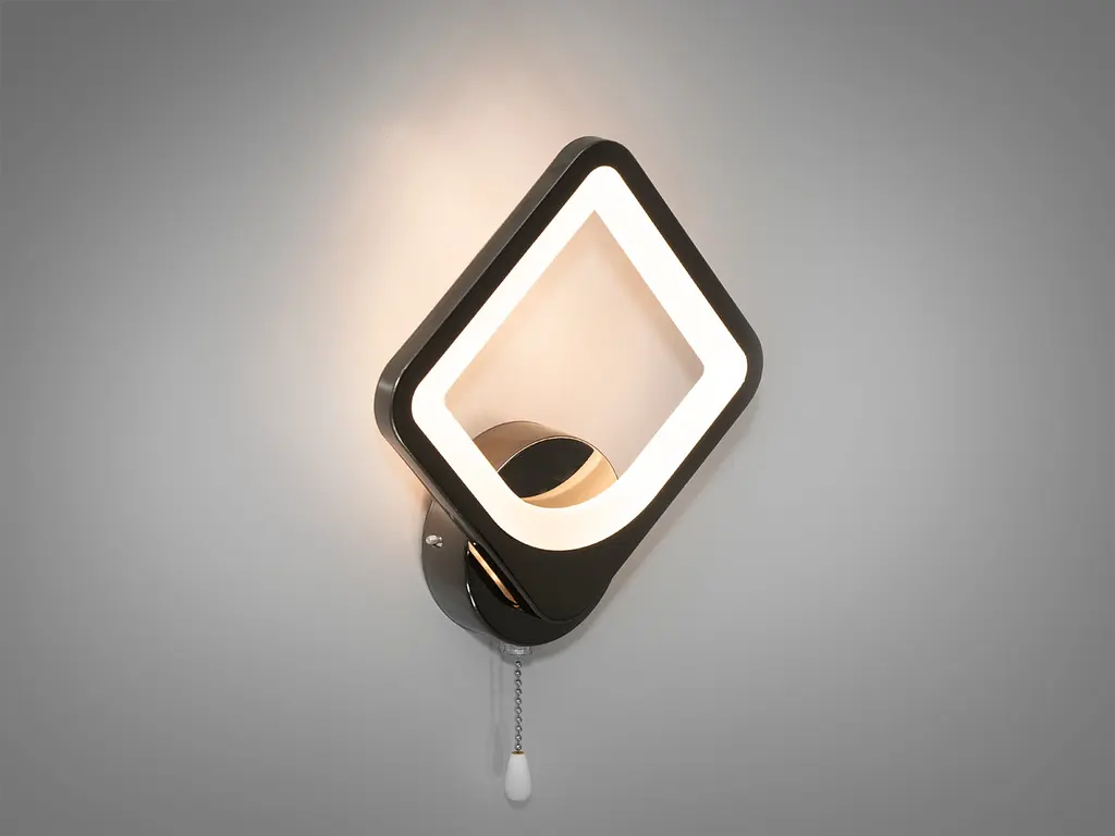 Бра настінне LED Diasha 8060/1BHR 19W чорний хром для читання - фото 2