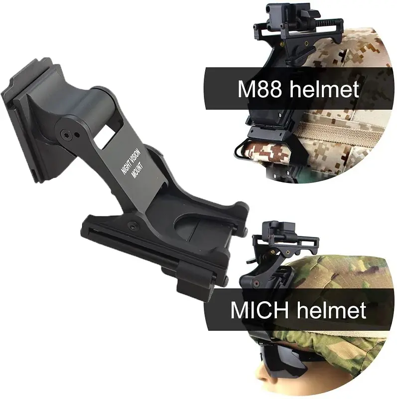 Комплект NVG кріплення на шолом Rhino mount + металевий адаптер J-arm для монокуляра нічного бачення PVS-14 (100949-920) - фото 6