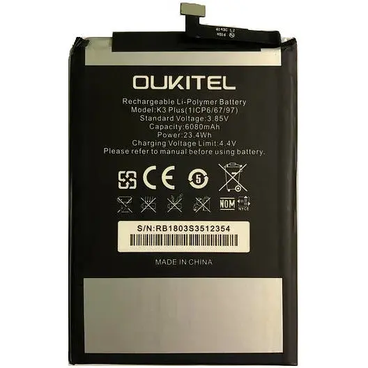 Батарея Oukitel K3/K3 Plus 6080 мА*год