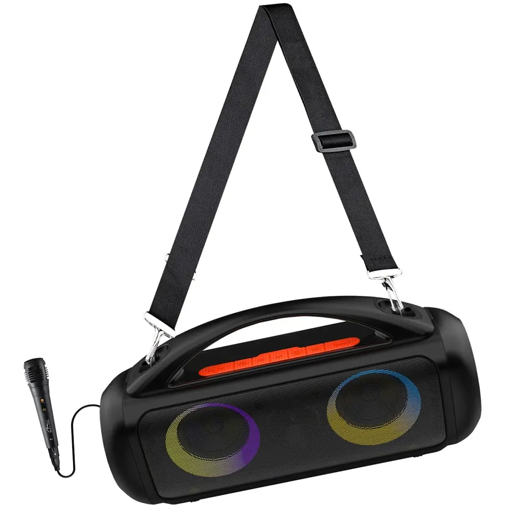 Акустична система 1.0 Media-Tech 60W, Bluetooth/AUX/microSD/MP3/USB/TWS/КАРАОКЕ/RGB,чорна (MT3184) - фото 7