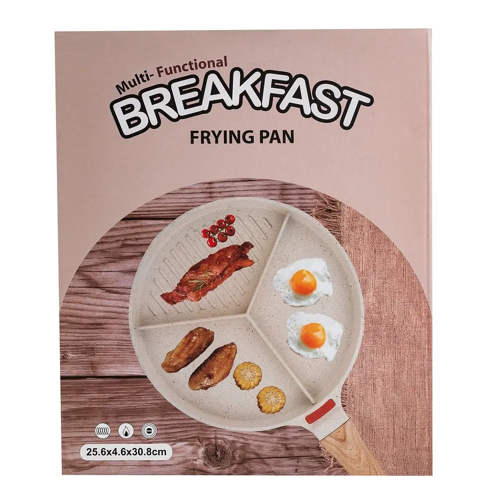 Сковорода для сніданку зі знімною ручкою 25 см, бежевий Breakfast HP39575W - фото 2