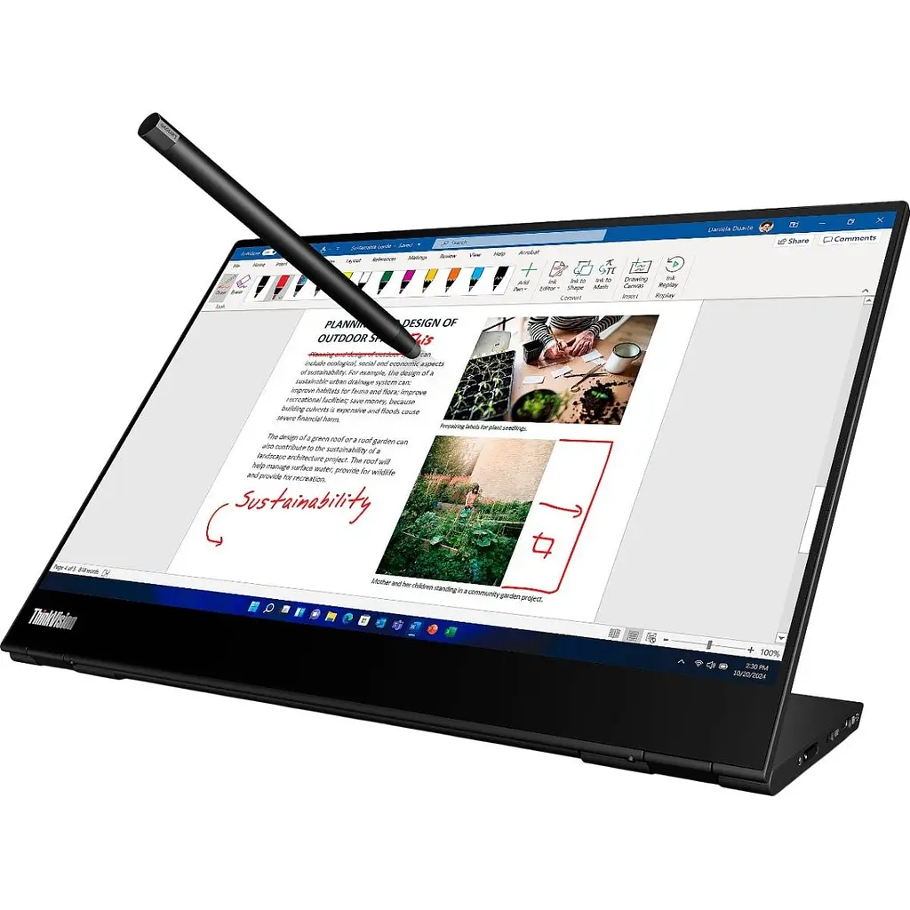 Портативний монітор Lenovo ThinkVision M14t Gen 2 [63FDUAT6WL] UA [128140] - фото 8