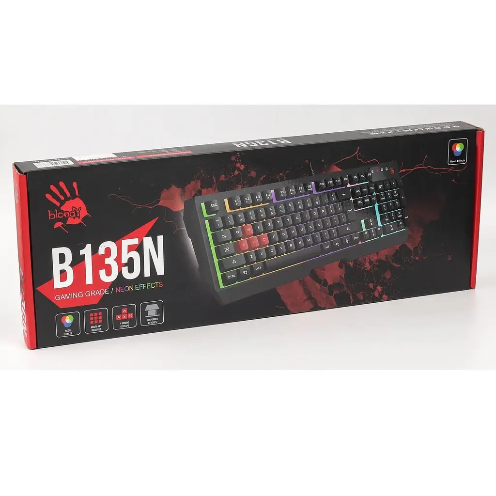 Клавіатура Bloody A4Tech B135N RGB USB Black (B135N (Black)) - фото 6