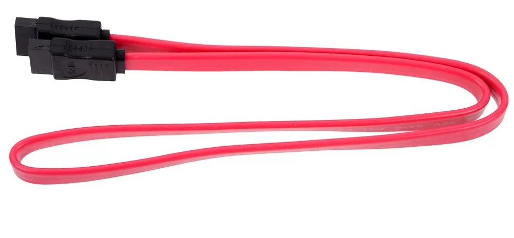 Кабель интерфейсный TCOM Sata 0.45 м прямой без защелки красный - фото 2