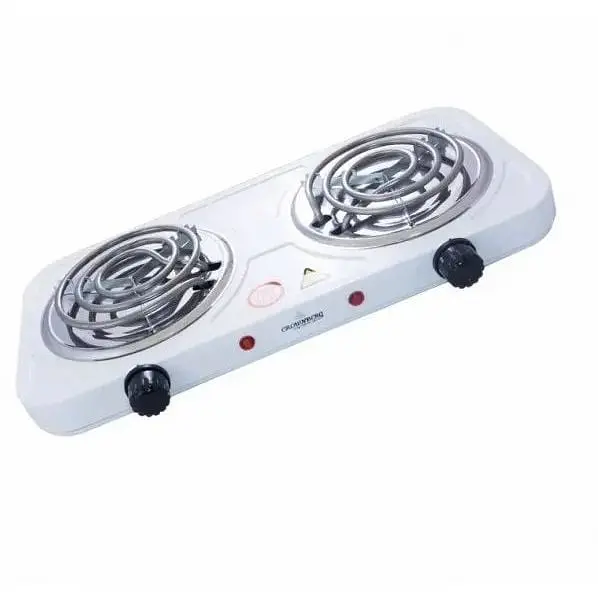 Плита двоконфоркова електрична кухонна Crownberg CB-3744 настільна переносна спіральна - фото 3