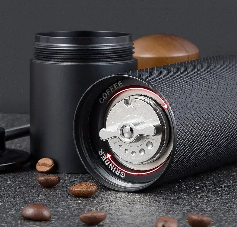 Ручна кавомолка Coffee Grinder з жерновами з високовуглецевої нержавіючої сталі (00389) - фото 6