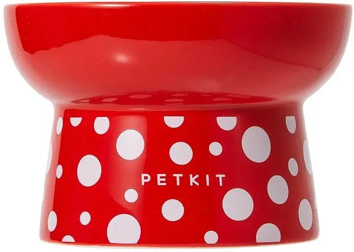 Керамическая миска Petkit Polka Dot Bowl Red - фото 3
