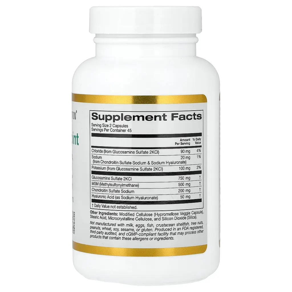 Комплекс для підтримки суглобів California Gold Nutrition 90 вегетаріанських капсул - фото 2
