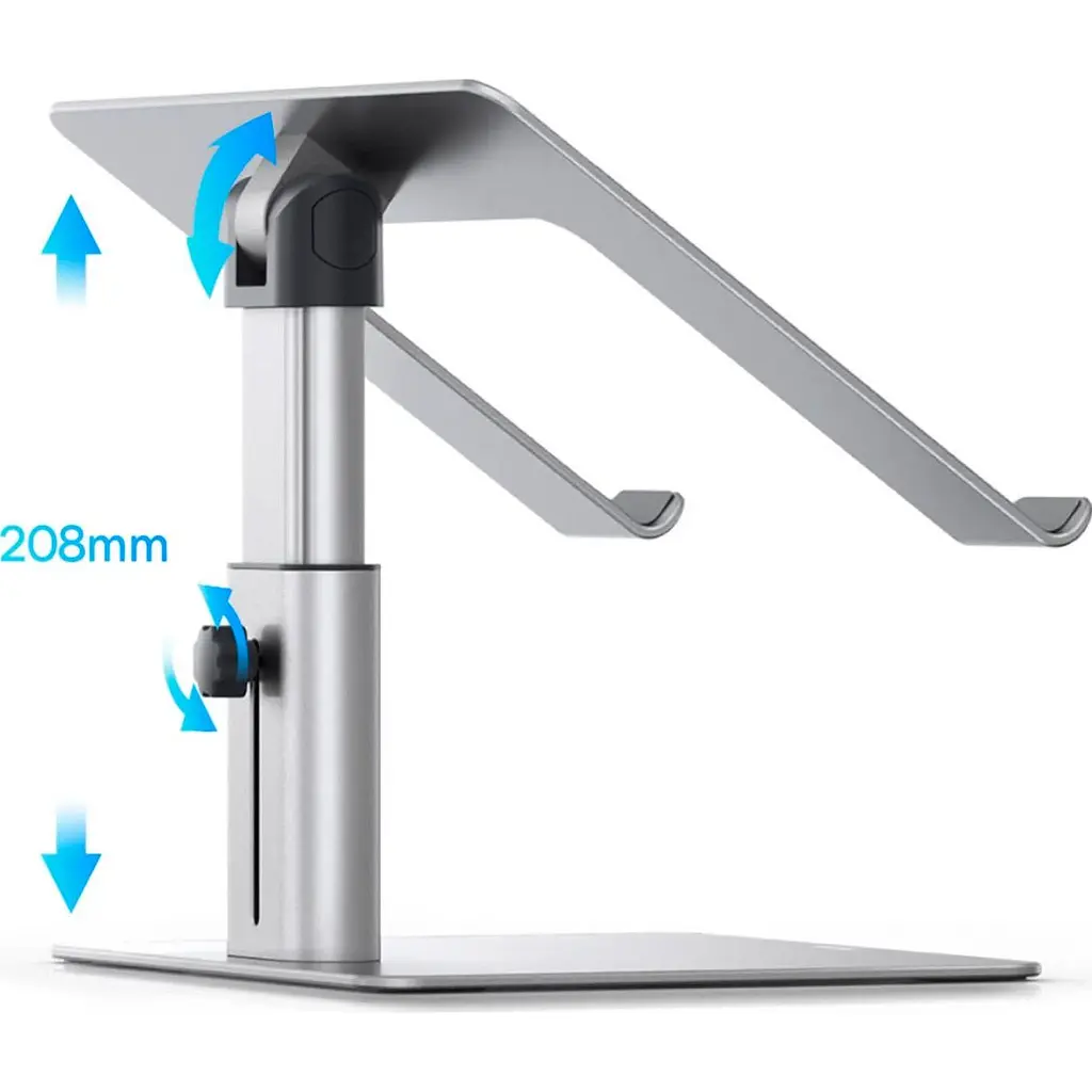 Підставка для ноутбука Baseus Metal Adjustable Laptop Stand Silver (LUJS000012) [99674] - фото 7