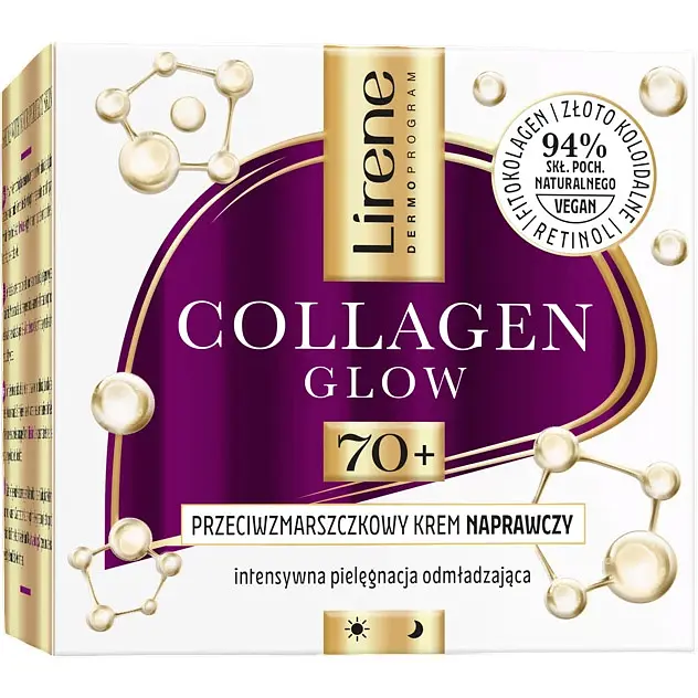 Відновлювальний крем для обличчя Lirene Collagen Glow 70+, 50 мл - фото 2