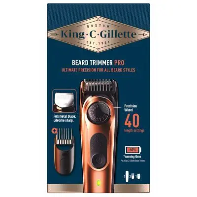 Тример Gillette King C. Beard Trimmer Pro Для бороди (8700216659659) - фото 2