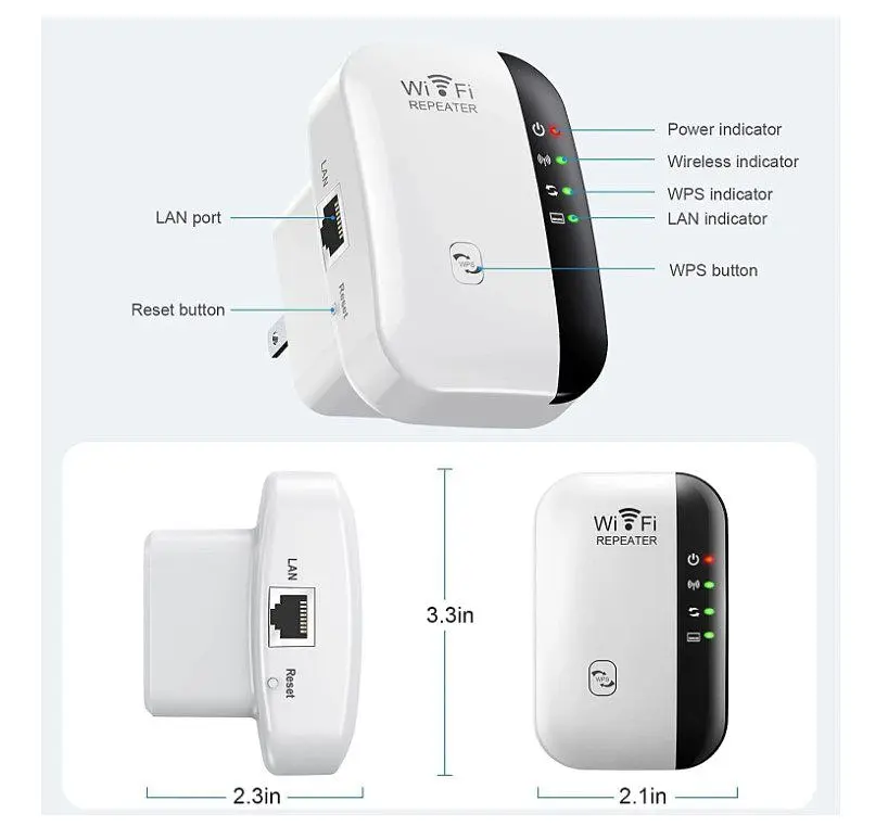 Усилитель сигнала Wi-Fi ретранслятор, репитер Voltronic Repiter 300M MT02 2,4ГГц - фото 5
