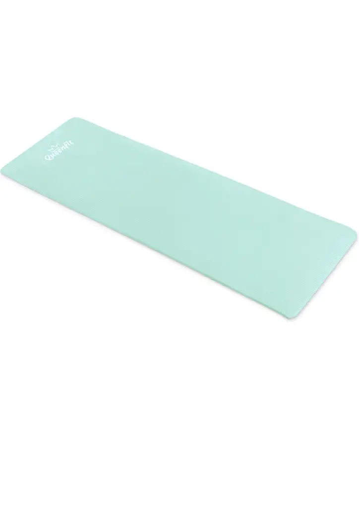 Килимок (мат) для фітнесу та йоги Queenfit NBR 1,5см бірюзовий - фото 3