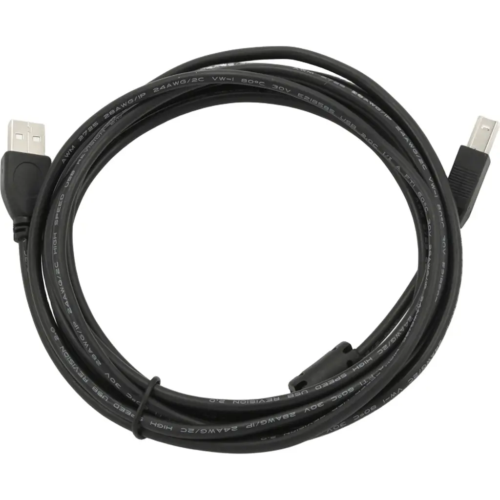 Кабель Cablexpert USB 2.0 AM/BM 3m Black (CCFB-USB2-AMBM-3M) [119098] - фото 3