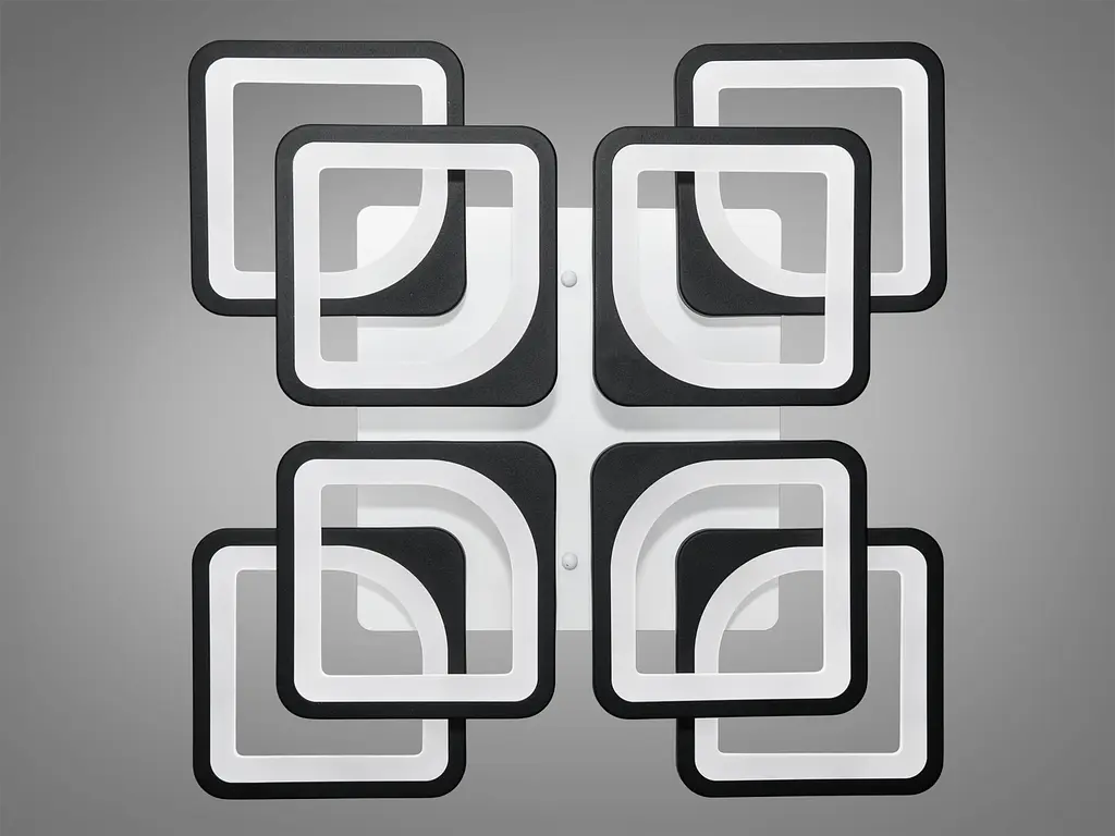 Светодиодная люстра смарт светильник с ИК пультом, 115W, черный - фото 4