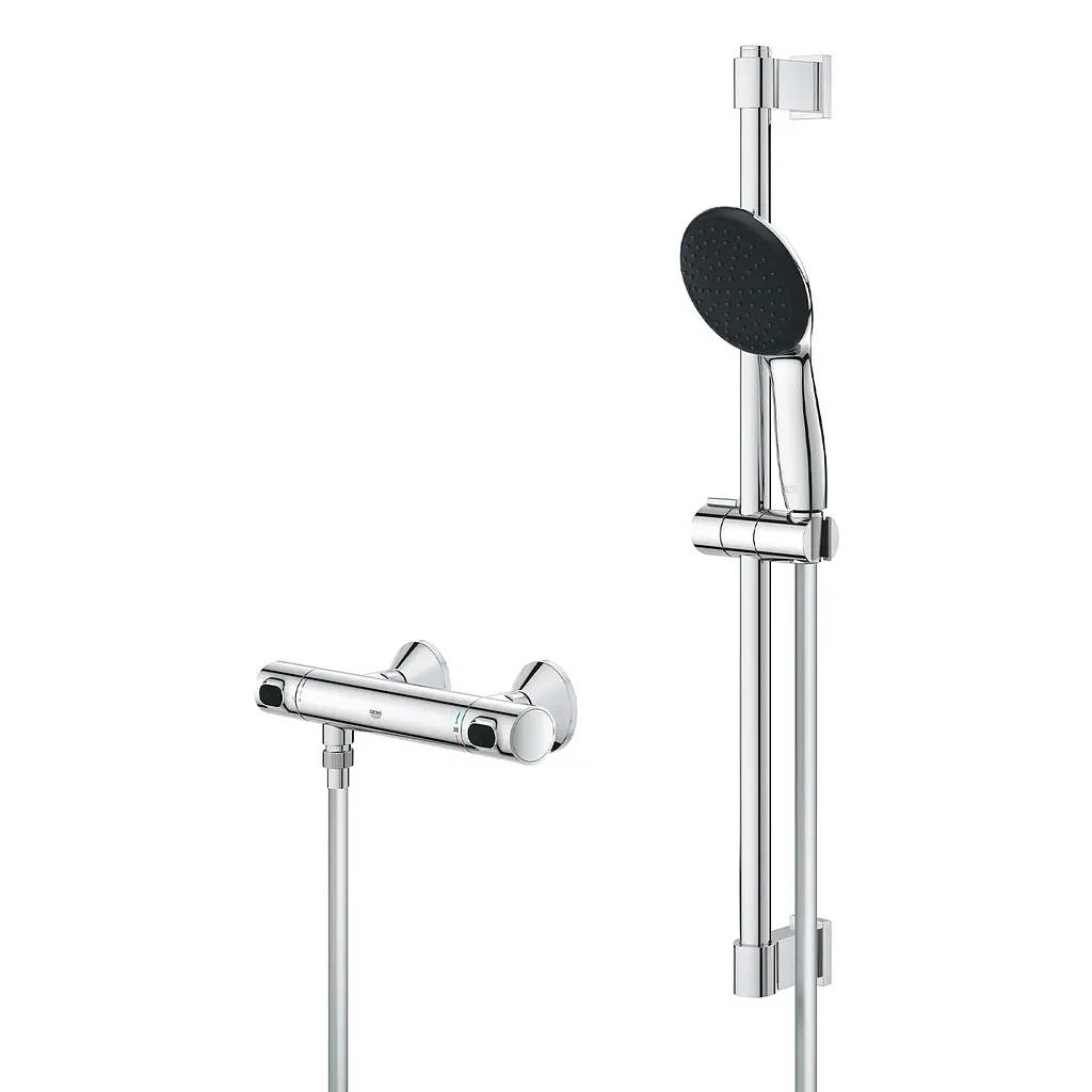 Комплект змішувачів для душу з термостатом Grohe QuickFix UA202503TS, Хром - фото 7