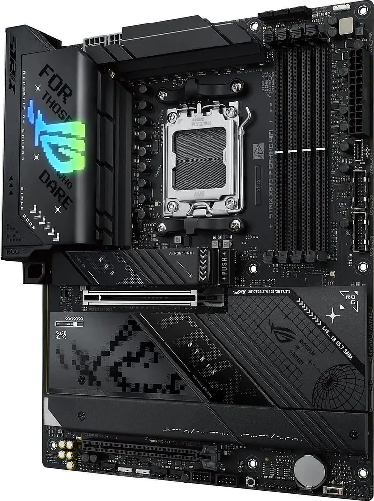 Материнська плата ASUS ROG STRIX X870-F GAMING WIFI (ROG STRIX X870-F GAMING WIFI) (Socket AM5, AMD X870, ATX) - фото 2