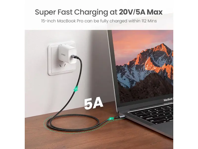 Кабель USB Type-C UGREEN US316 Type-C to Type-C 1m Black (70427) - фото 5
