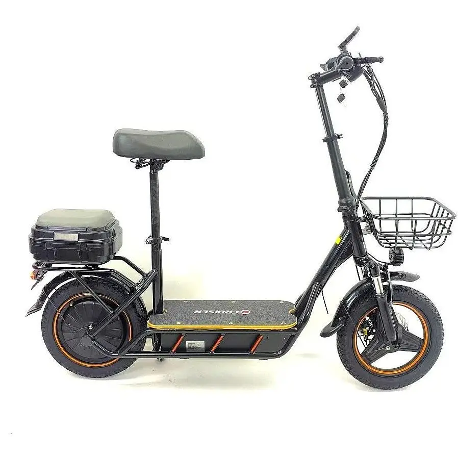 Электросамокат Cruiser C1 Pro 14" (1000W 48V 24Ah) корзина + пластиковый бокс - фото 3