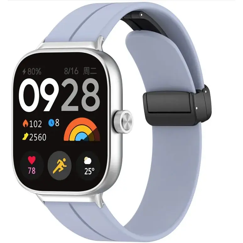 Ремінець DK CDK Silicone Sport Magnetic для Xiaomi Redmi Watch 4 (017766) (lilac / black) - фото 2