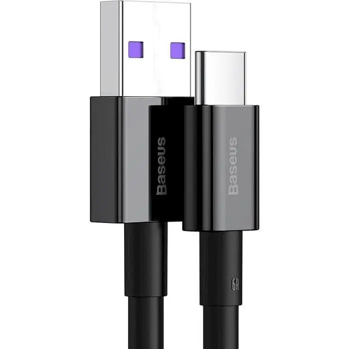 Кабель Baseus USB2.0AM-Type-C M, 1 м,(20V/3A), (66W) Superior Series Чорний (CATYS-01) - фото 2