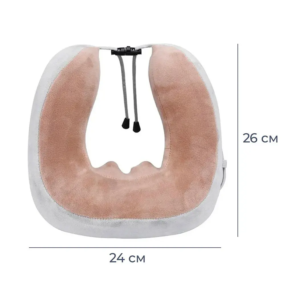 Массажная подушка для шеи с памятью U-Shaped Upgrade Vibration Pillow от батареек - фото 3
