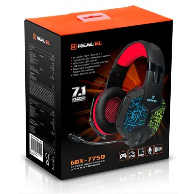Навушники Real-El GDX-7750 Black-Red (GDX-7750 Black-Red) - фото 12
