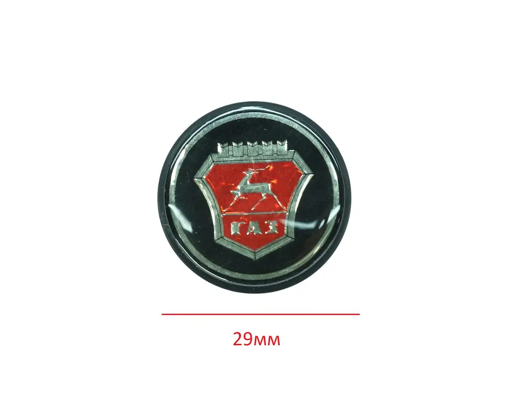 Емблема керма Газ Волга 3110, 31105 Ø29 мм (на скотчі) OEM: 31105-3402022 - фото 2