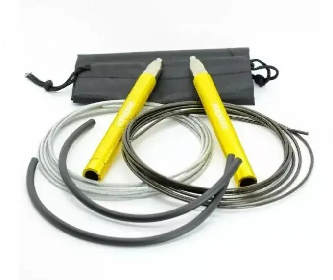 Скакалка швидкісна на підшипниках алюмінієва MadMax MFA-286 Speed jump rope Yellow 3 м (MFA-286-YEL-U) - фото 2