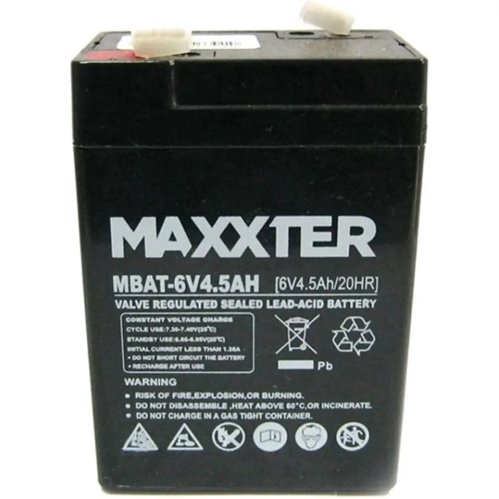 Акумулятор Maxxter AGM 6V (6V/4.5Ah/27Wh) (MBAT-6V4.5AH) [125710] - фото 2