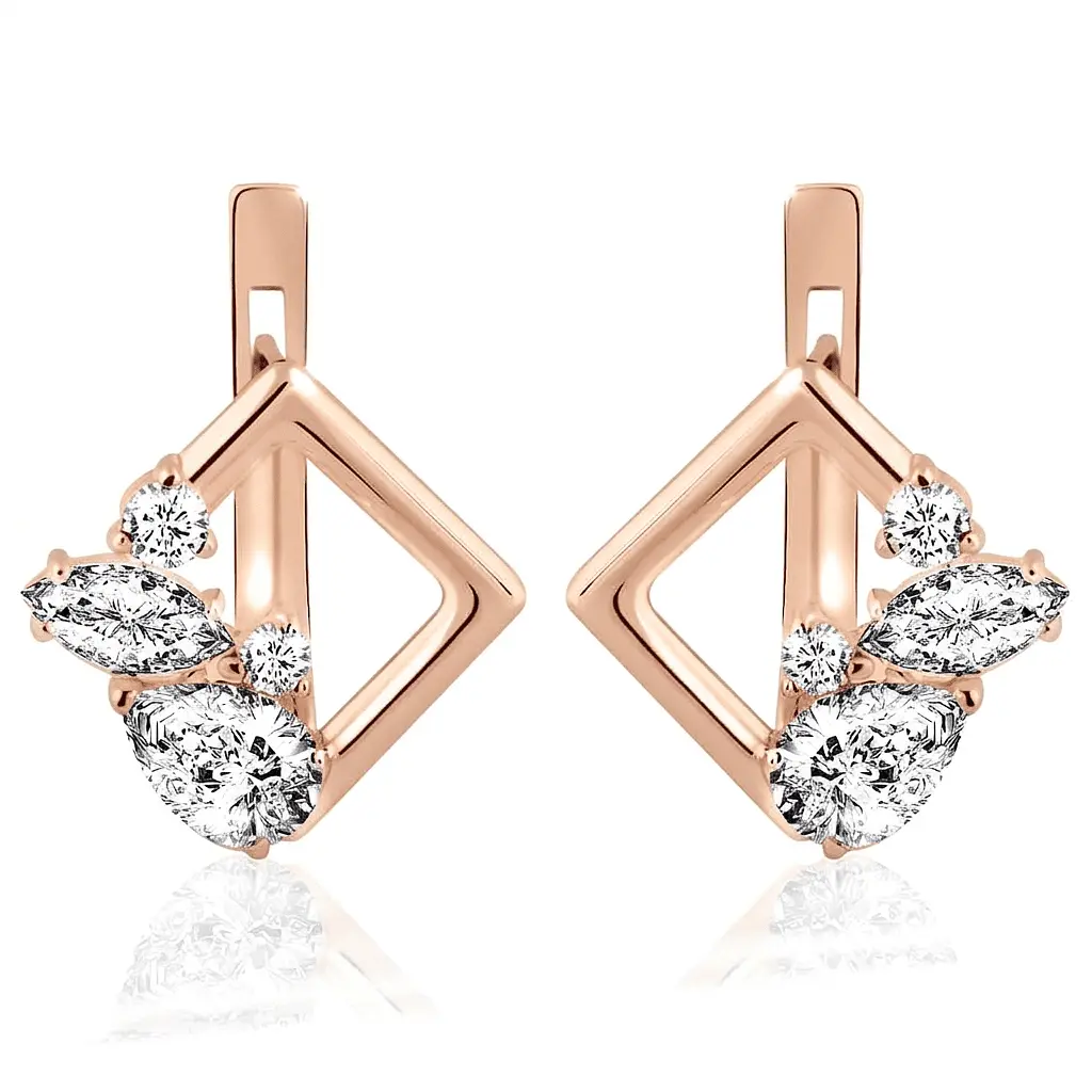 Сережки з червоного золота Аура (з4964)