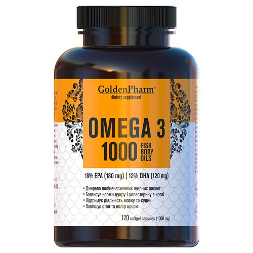 Кислоти жирні Omega-3 1000 mg, 120 капсул Golden Pharm fit0022965