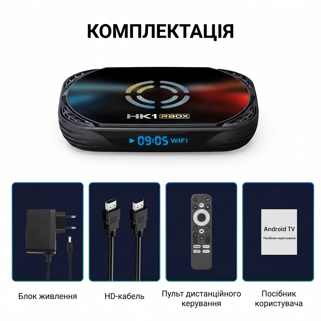 Смарт ТВ 4К приставка HK1 RBOX X50 Amlogic S905X5M 4/32 ГБ — Android 14, аеромиша, голосове керування - фото 6
