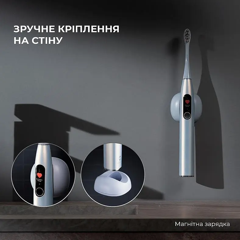 Електрична зубна щітка Oclean X Pro Digital Electric Toothbrush Purple - фото 8