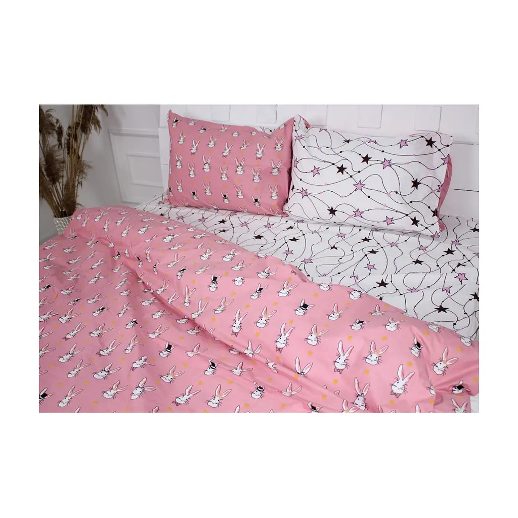 Постільна білизна MirSon Бязь Ranforce Elite 17-0528 Bunnies pink 110х140 (2200004660011) - фото 3