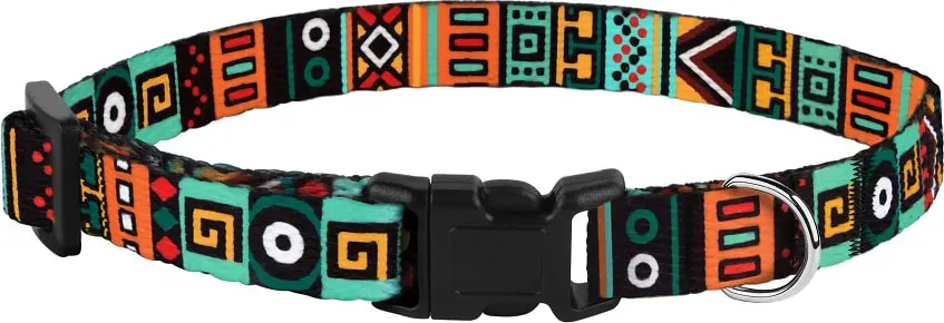 Ошейник для собак BronzeDog Tribal этнический ментол XS - фото 2