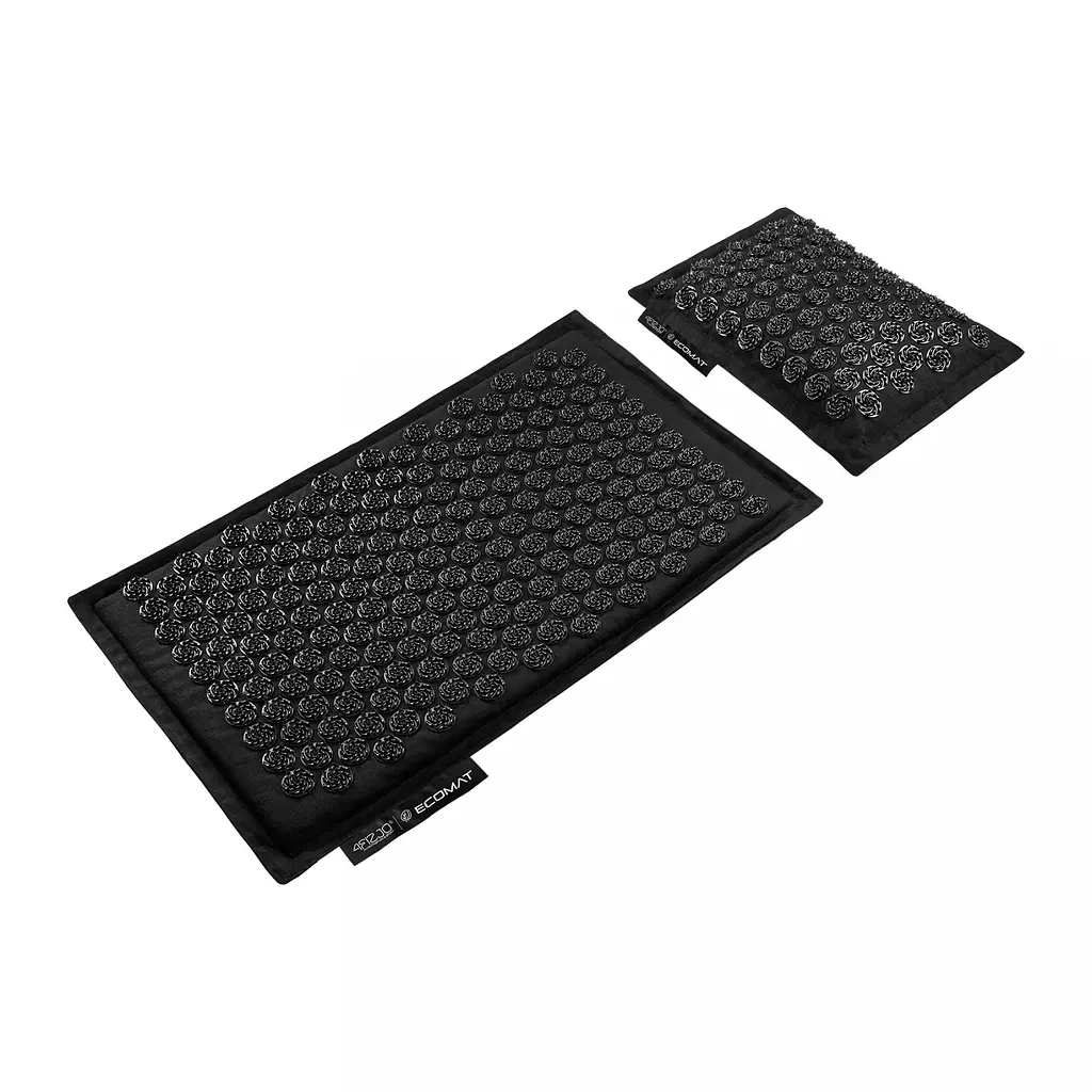 Килимок акупунктурний 4FIZJO Eco Mat Аплікатор Кузнєцова з подушкою 68 x 42 см Black/Black 4FJ0208 (P-5907739312563) - фото 4