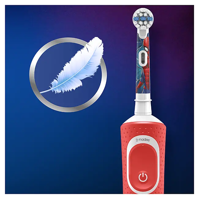 Электрическая зубная щетка Oral-B Kids Spiderman D100.413.2K - фото 6