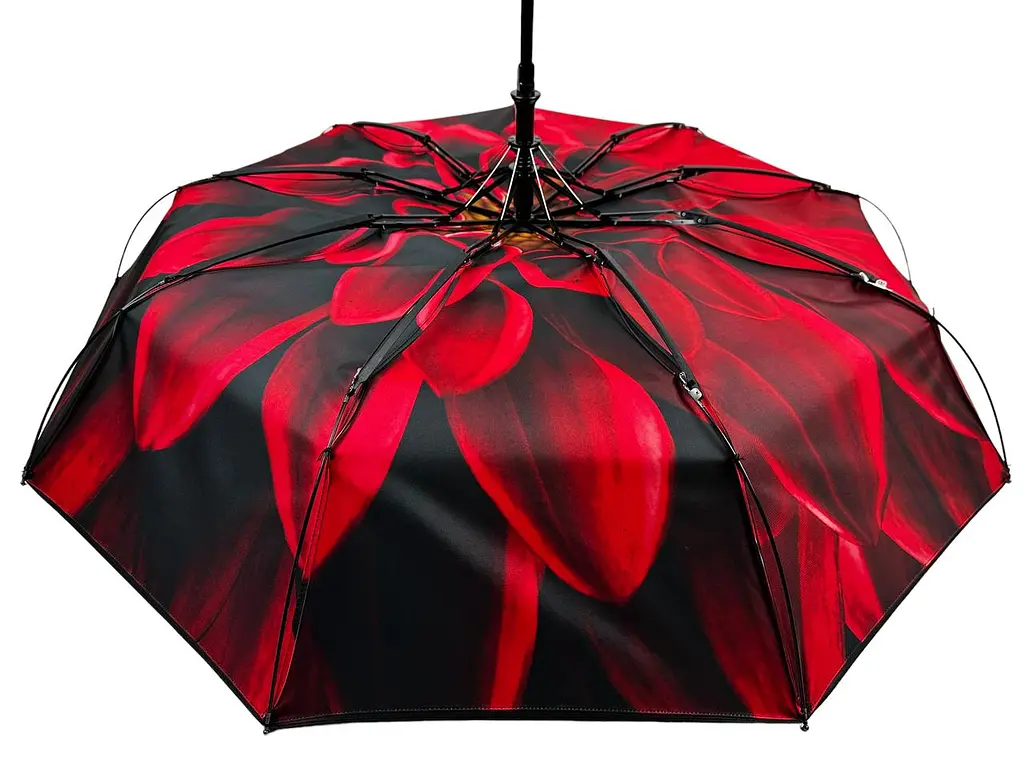 Женский складной зонтик полуавтомат Susino 98 см черный - фото 7