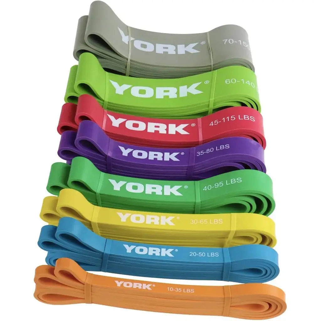 Резинка для фітнесу York Fitness 35-75кг - 2080x85x4,5 мм, сірий - фото 8