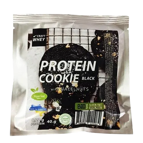 Набір печива протеїнового Craft Whey: Oatmeal г + Velvet + Cashew + Candy + Black 280 г (4 шт. х 60 г + 1 шт. 40 г) - фото 4