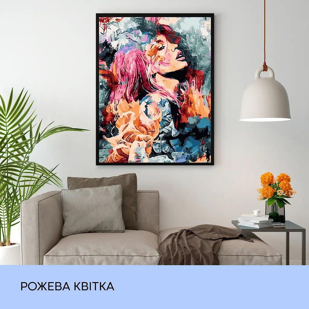 Набор для росписи "Розовый цветок" 40*50 см - фото 3