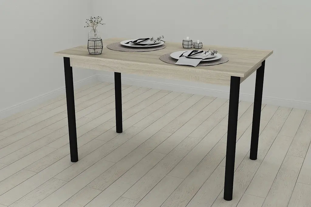 Стіл кухонний Ferrum-decor Беніта 75x120x70 Чорний ДСП Сонома 16мм (FRD-106282) - фото 2