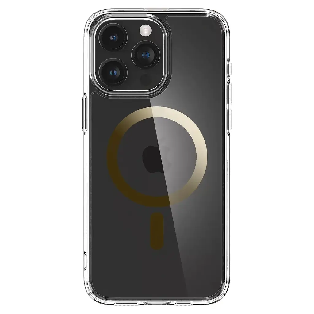 Чохол Spigen Ultra Hybrid MagFiдля iPhone 15 Pro (6.1") Gold ACS06718 прозорий протиударний - фото 3
