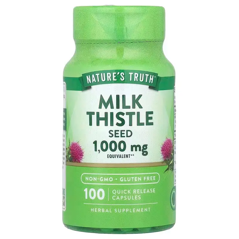 Расторопша Nature's Truth Milk Thistle Seed Extract экстракт семян 1000 мг 100 быстродействующих капсул - фото 2