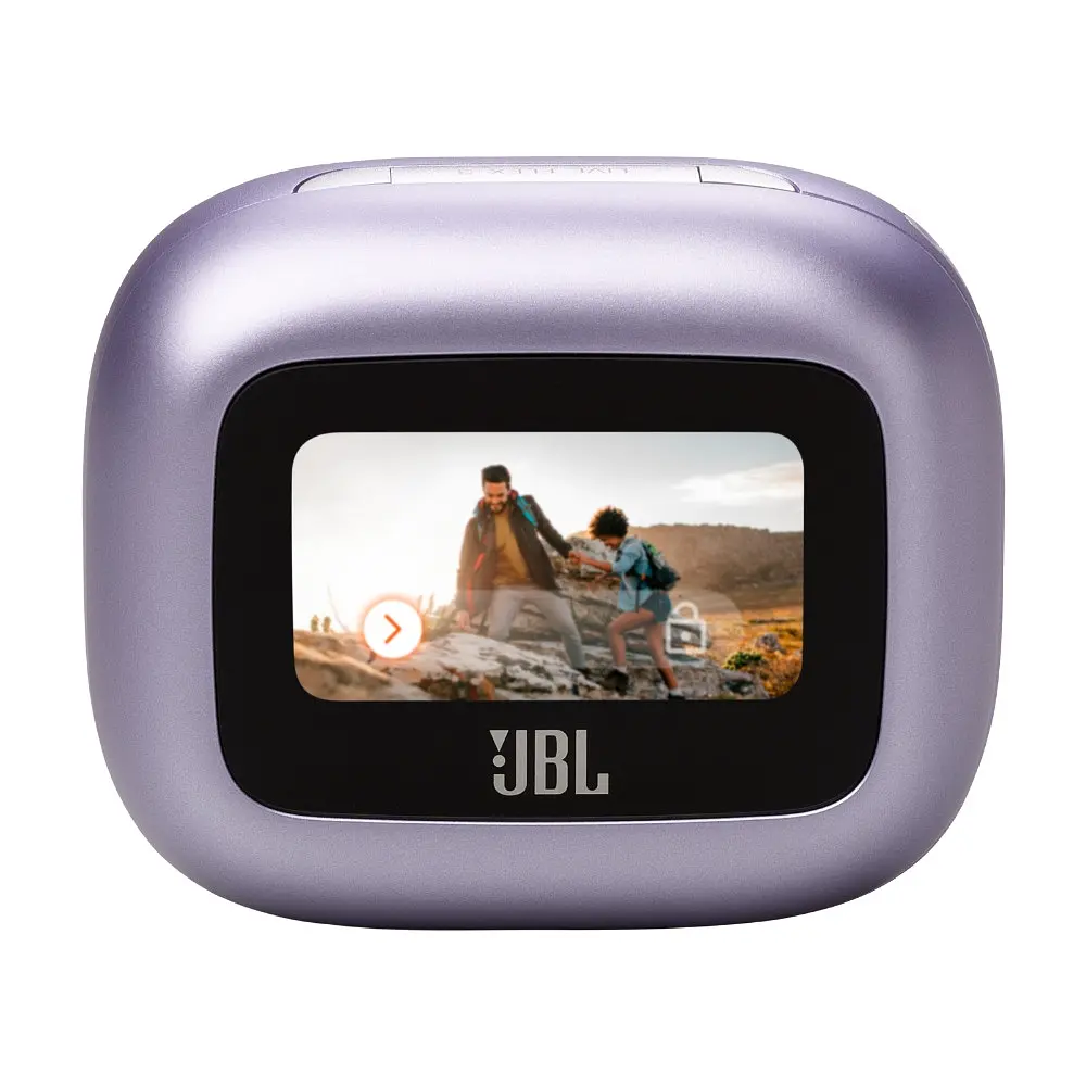 Навушники бездротові JBL Live Flex 3 (JBLLIVEFLEX3PUR) кейс з дисплеєм фіолетові - фото 4