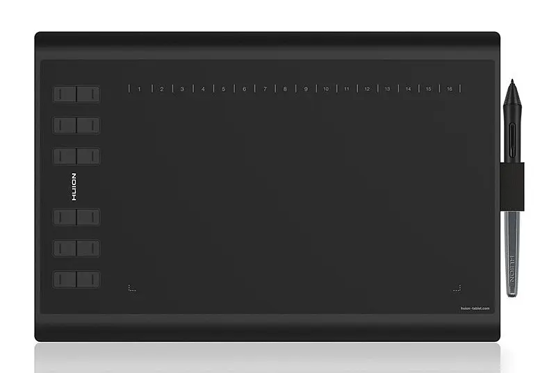 Huion Графічний планшет 10"x6.2" H1060P, MicroUSB, чорний - фото 5
