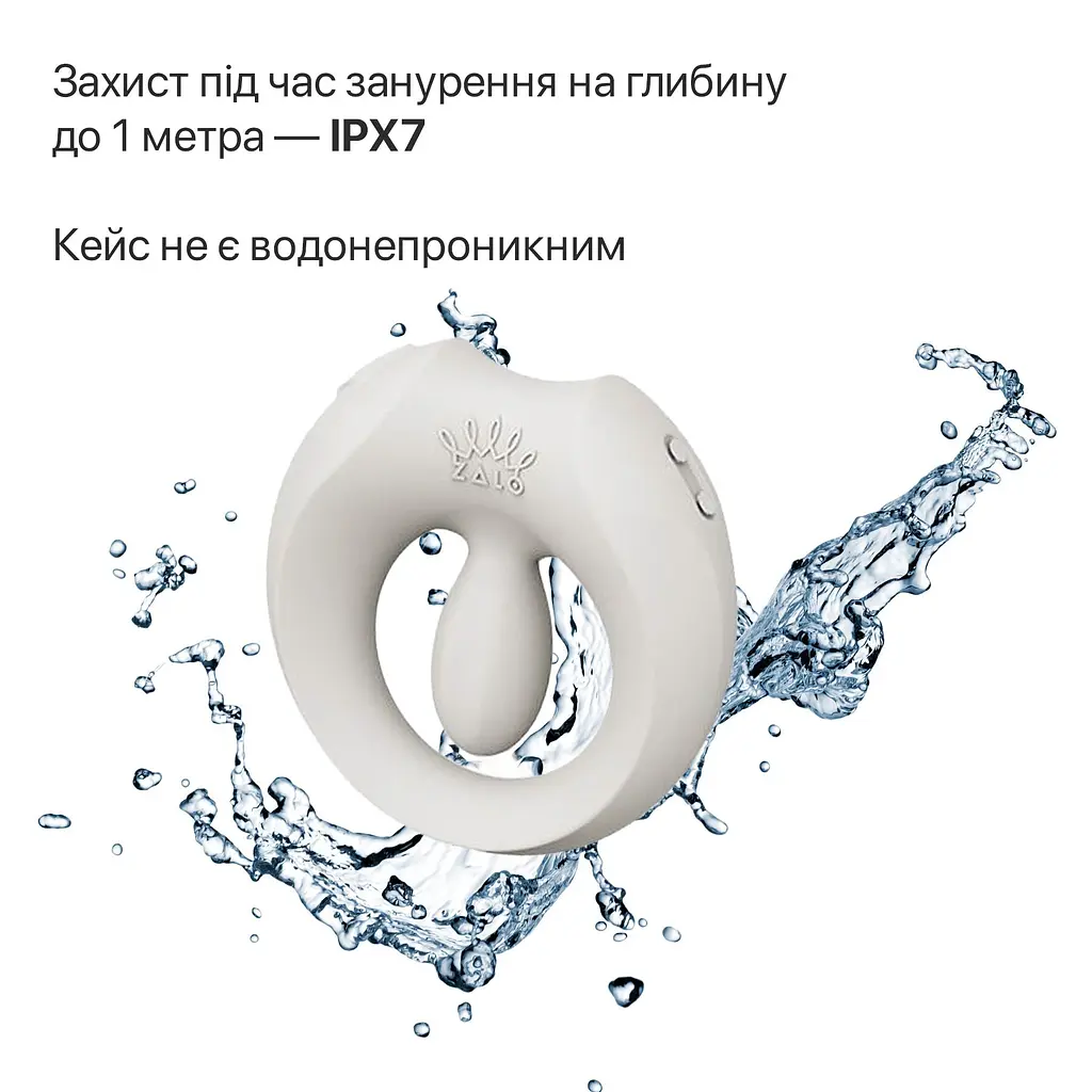 Ерекційне смарт-віброкільце Zalo Apis Ivory White, до 4 годин роботи, зарядний кейс - фото 8