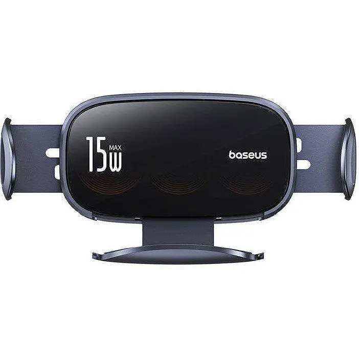 Автомобильный держатель холдер с БЗП Baseus LightChaser Series Triple-Coil Wireless Charging Electric Car Mount C40355901111-00 Blac - фото 4
