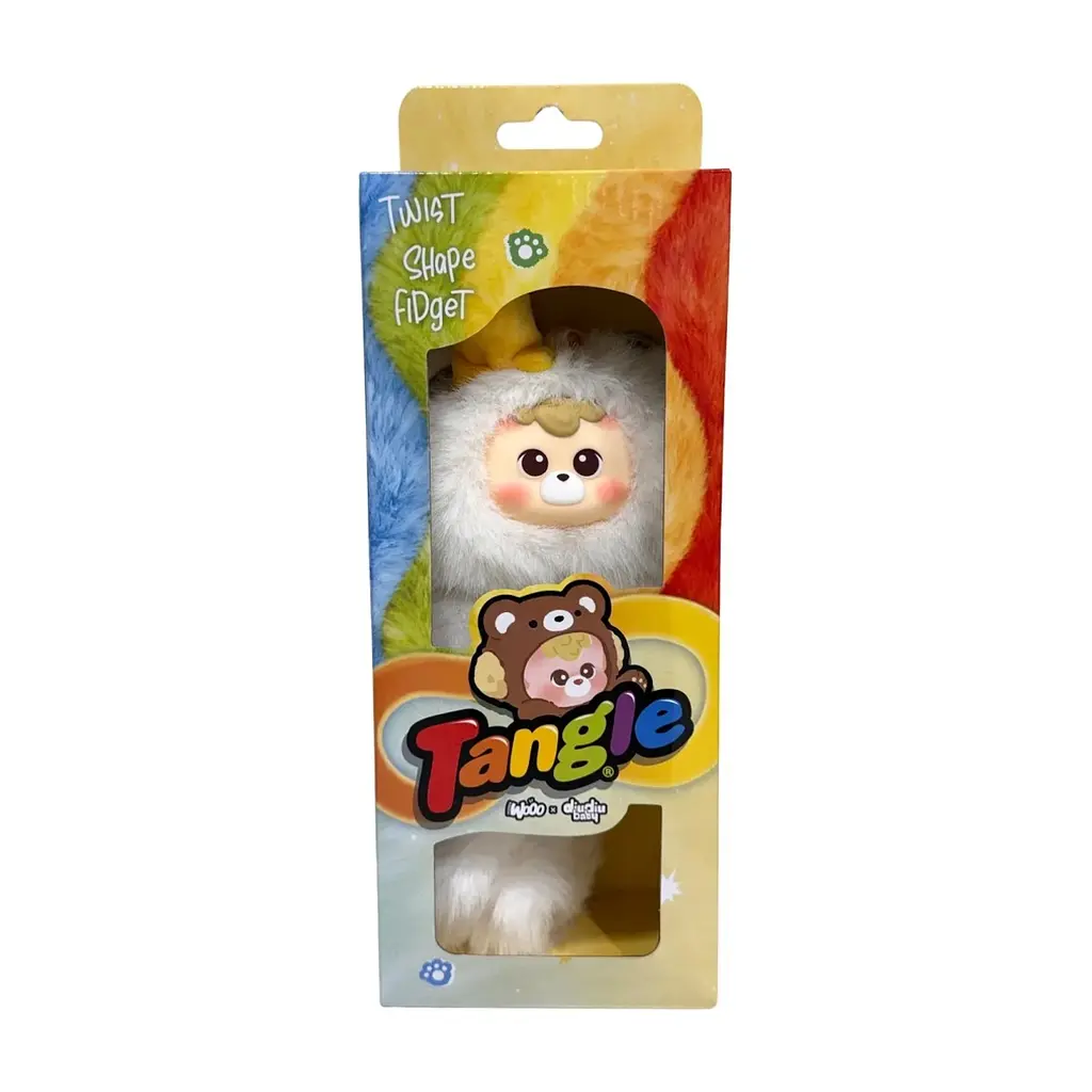 М'яка іграшка Tangle з кільцем diudiu baby Furry Bear Banana Milk (HWTANGLE02D01-WD03) - фото 3